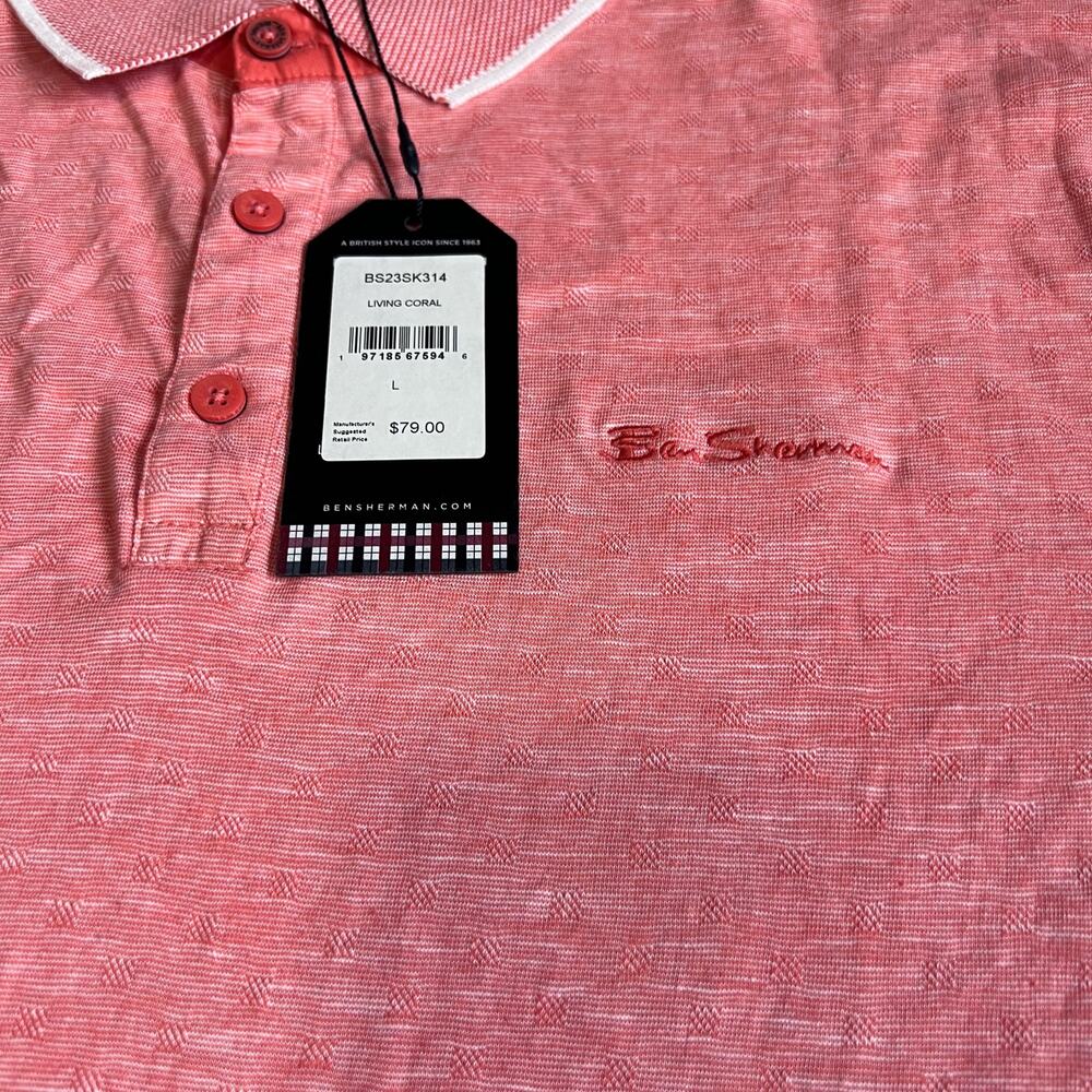 Ben Sherman Polo Shirt sz L - Picture 5 of 6